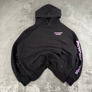 Psycho Tuna Men Hoodie Sweater Black Pullover Long Sleeve Graphic Logo Cotton XL